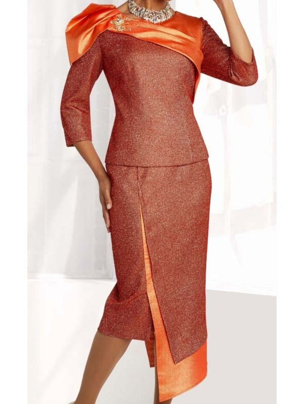 Donna Vinci Church Suit Pink Shimmer Y2k style